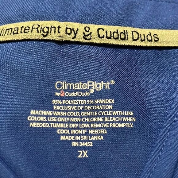 Climate Right by Cuddl Duds Scrub Top - Picture 4 of 4